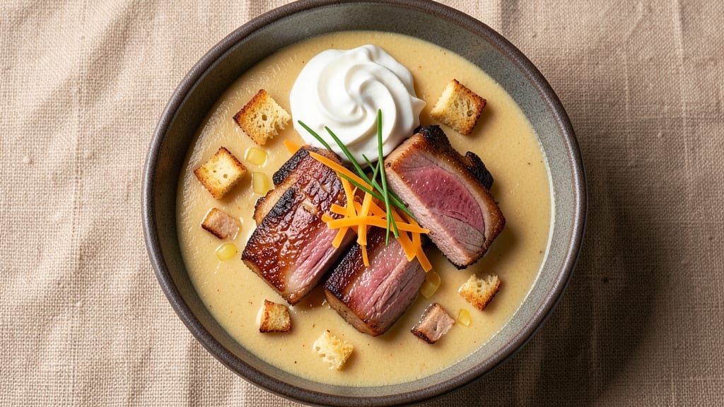 Cheddar Cheese Soup and Pork Chops Recipe: Creamy Soup Meets Crispy Sear