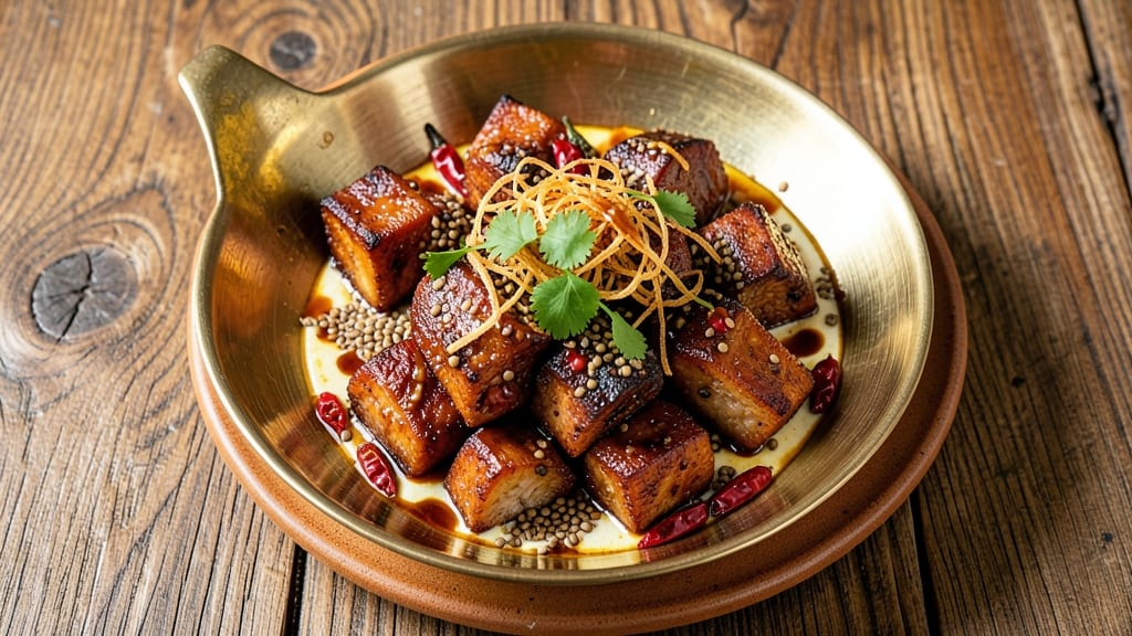 Bengali Pork Recipe: Mustard Seed Crunch Over Spiced Yogurt Gravy