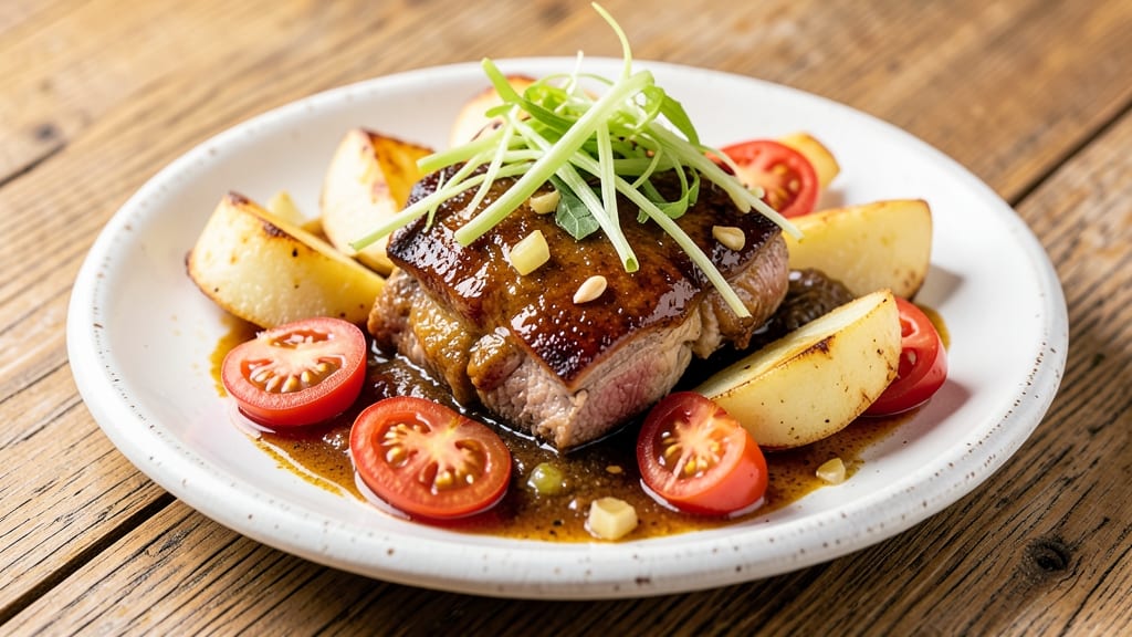 Pork Afritada Recipe Batangas Style: Sweet-Tart Soy Braise with Crispy Celery Crown