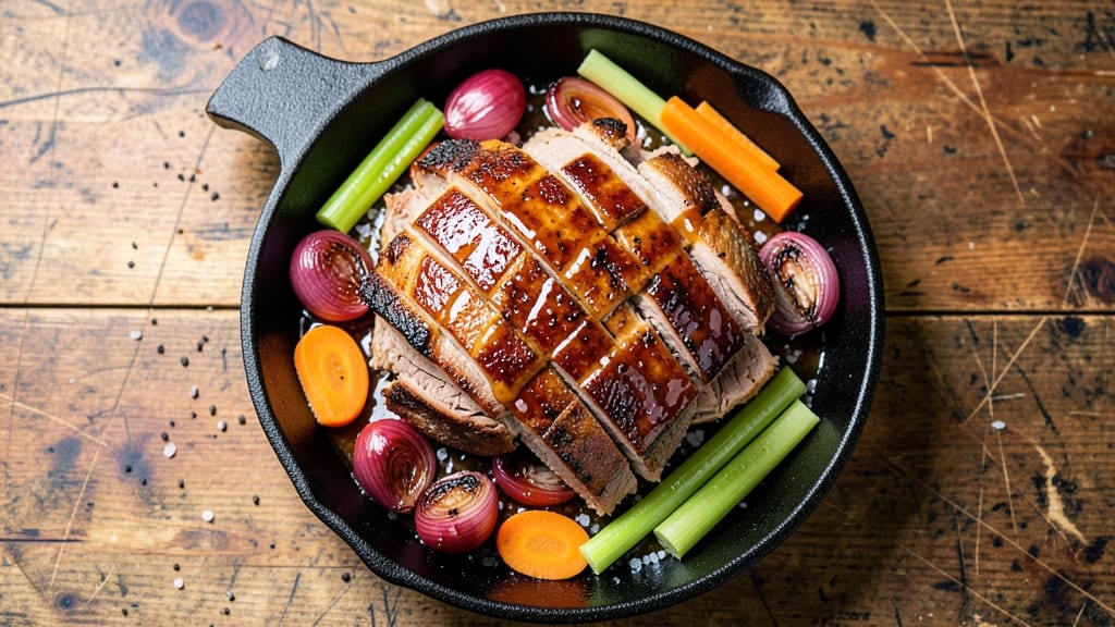 Best Smoked Pellet Grill Pulled Pork Recipe: Celery Crown Crunch Over Sticky Vinegar-Braised Shreds