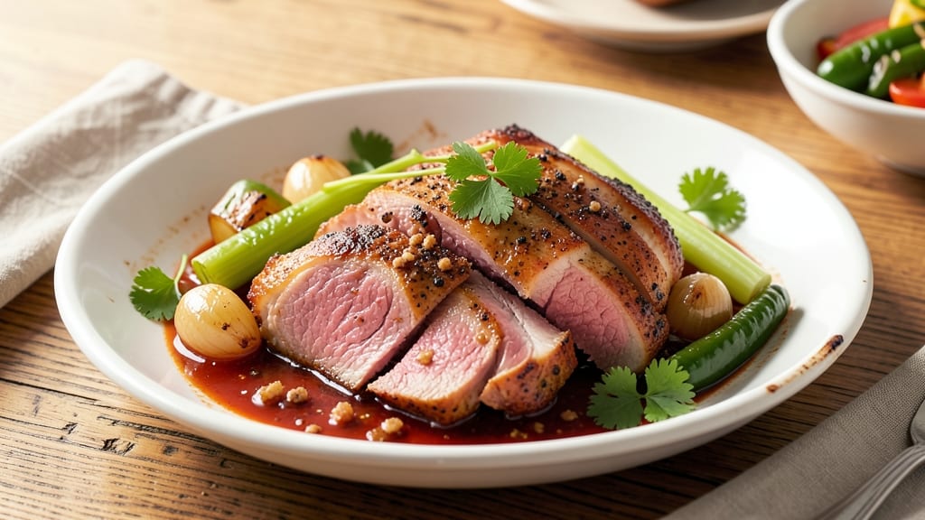 Bueno Red Chile Pork Recipe: Smoky-Sweet Shreds With Crispy Celery Crown