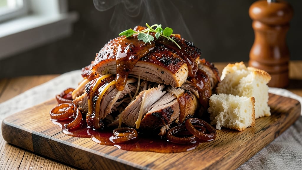 Bourbon Pulled Pork Recipe: Smoky Whiskey-Infused Shreds With Crispy Celery Crown
