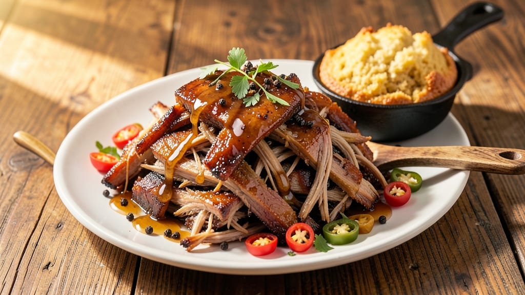 Awesome Pulled Pork Recipe: Smoky Sweetness With Celery Crown Crunch Topping