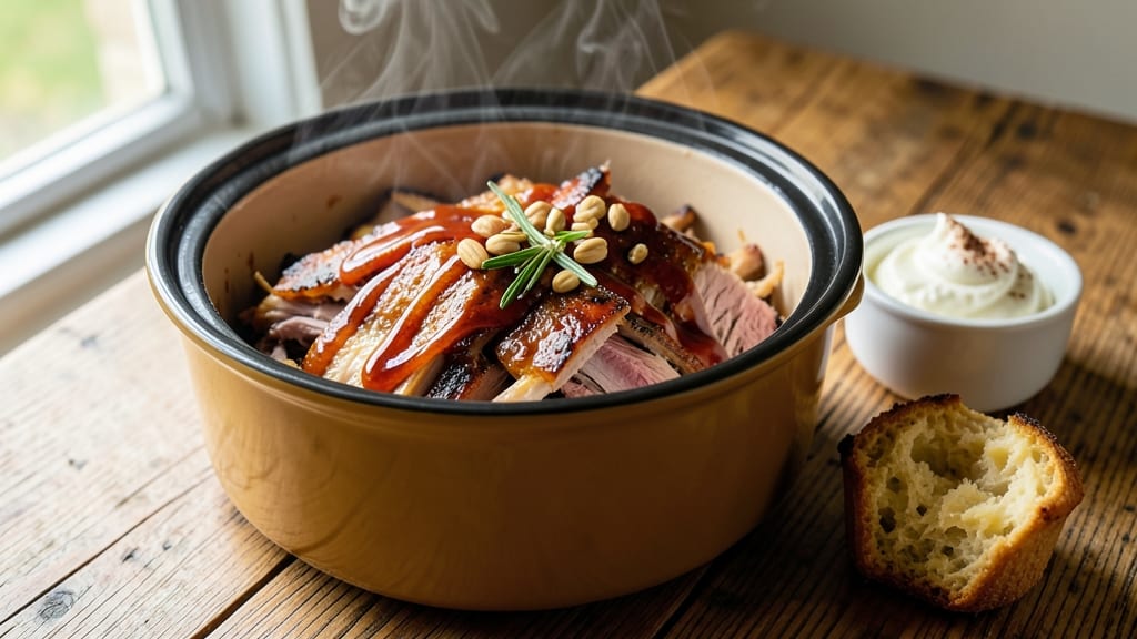 BBQ Pulled Pork Slow Cooker Recipe UK: Tender Shreds Infused With British-Style Mustard Heat