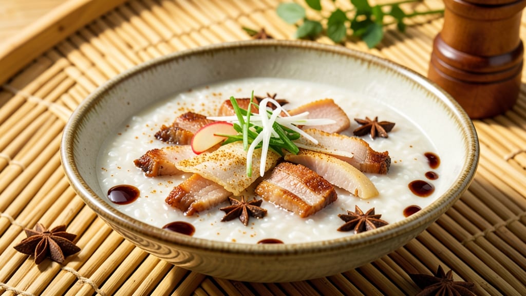 Cantonese Pork Congee Recipe: Fragrant Five-Spice Rice Porridge with Silky Pork