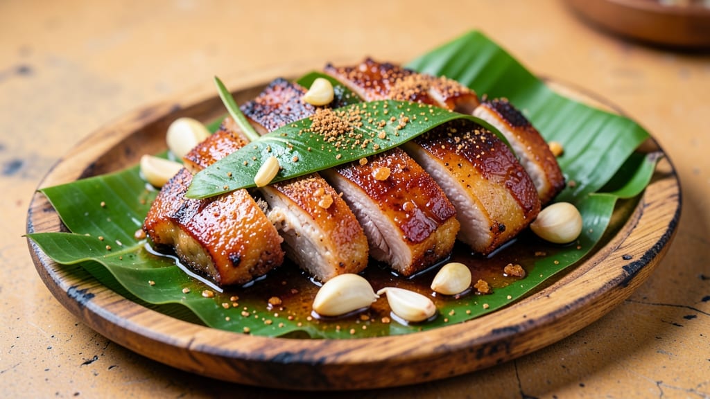 Cacoila Pork Recipe: Five-Spice Braised Pork With Celery Crown Topping