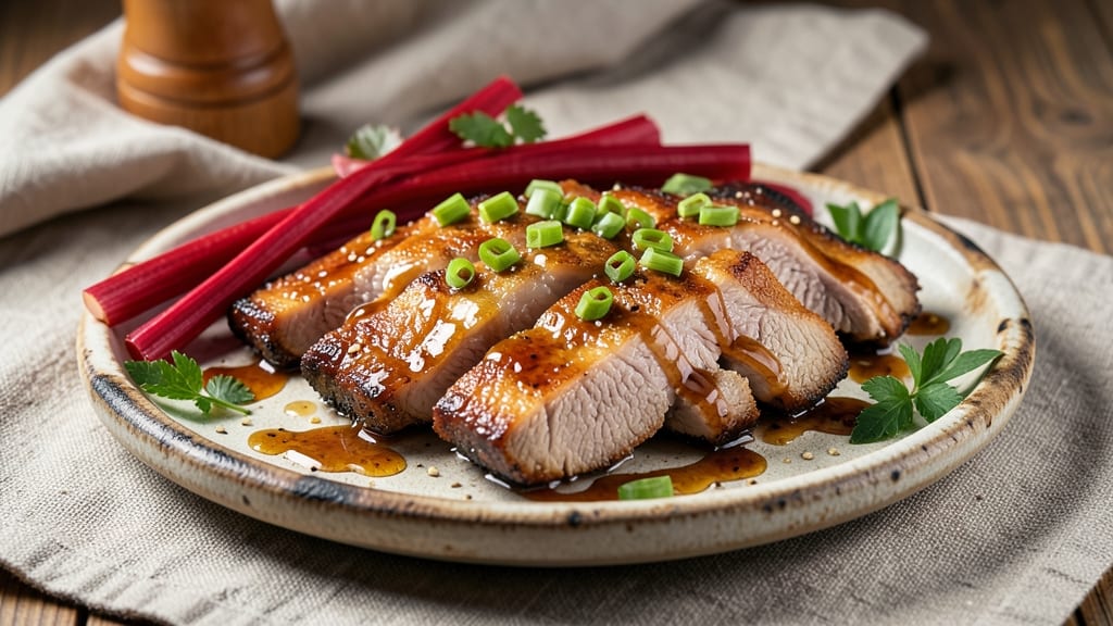 Bossam Pork Belly Recipe: Crispy Celery Crowns Over Smoky Soy-Shredded Meat