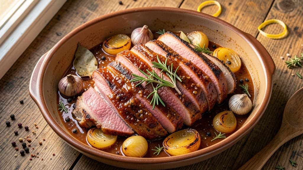 Boneless Pork Shoulder Picnic Roast Slow Cooker Recipe: Clockwork Brine Keeps It Juicy Pink Inside