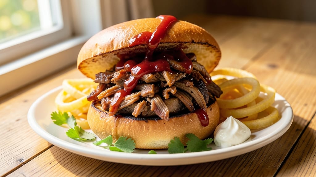 Buffalo Pulled Pork Recipe: Spicy-Sweet Shreds With Celery Crown Crunch Topping