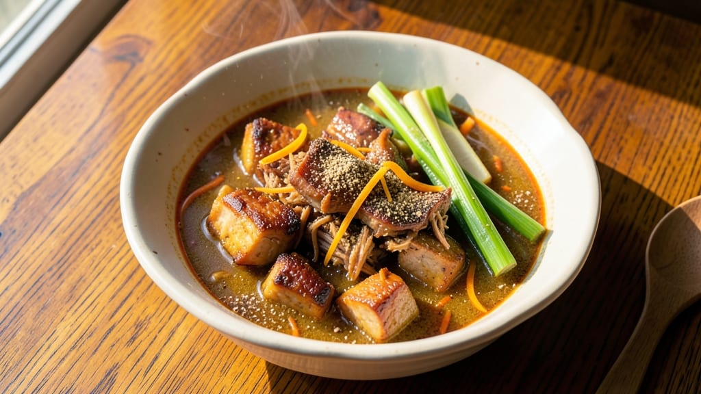 Burmese Pork Curry Recipe: Fragrant Five-Spice Shreds With Celery Crown Crunch