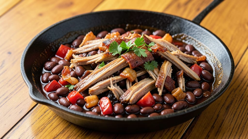 BBQ Baked Beans With Pulled Pork Recipe: Smoky-Sweet Sauce That Sticks to Every Bite