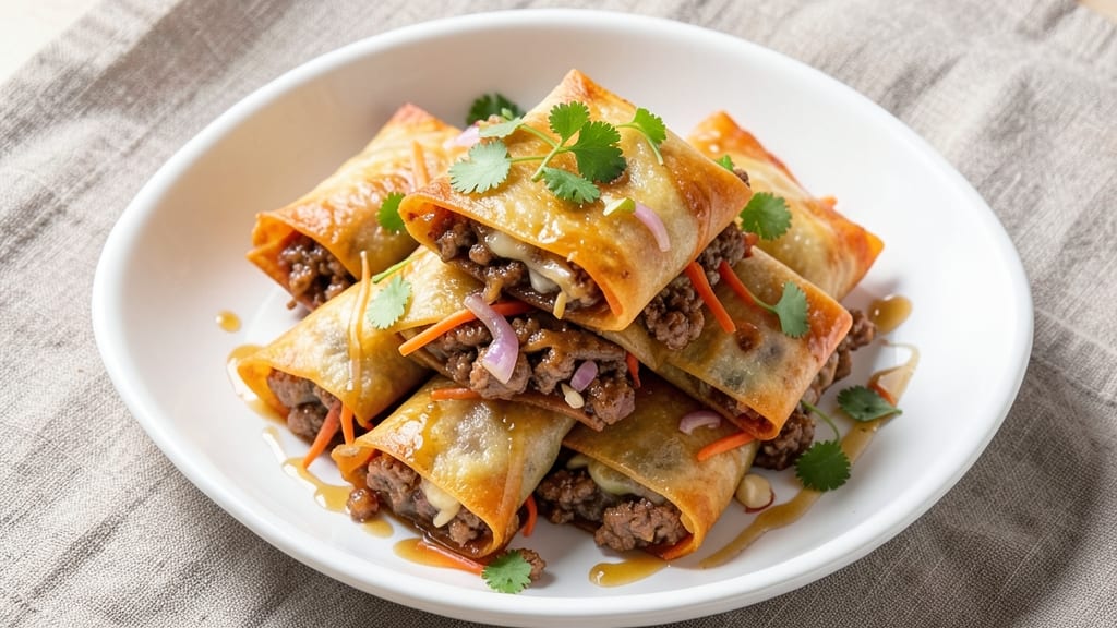 Beef and Pork Egg Rolls Recipe: Crispy Wraps Stuffed With Savory Surprise