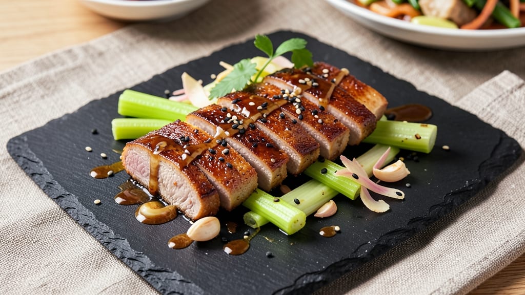 Asian Pork Tenderloin Stir Fry Recipe: Velvety Shreds With Crispy Celery Crown