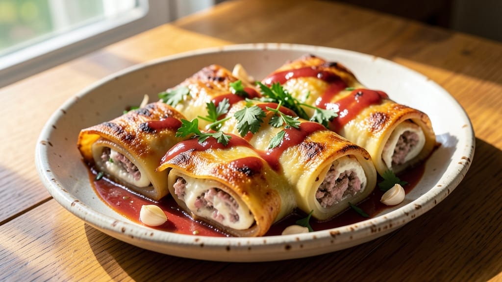 Beef and Pork Cannelloni Recipe: Double-Meat Layers With Melty Cheese