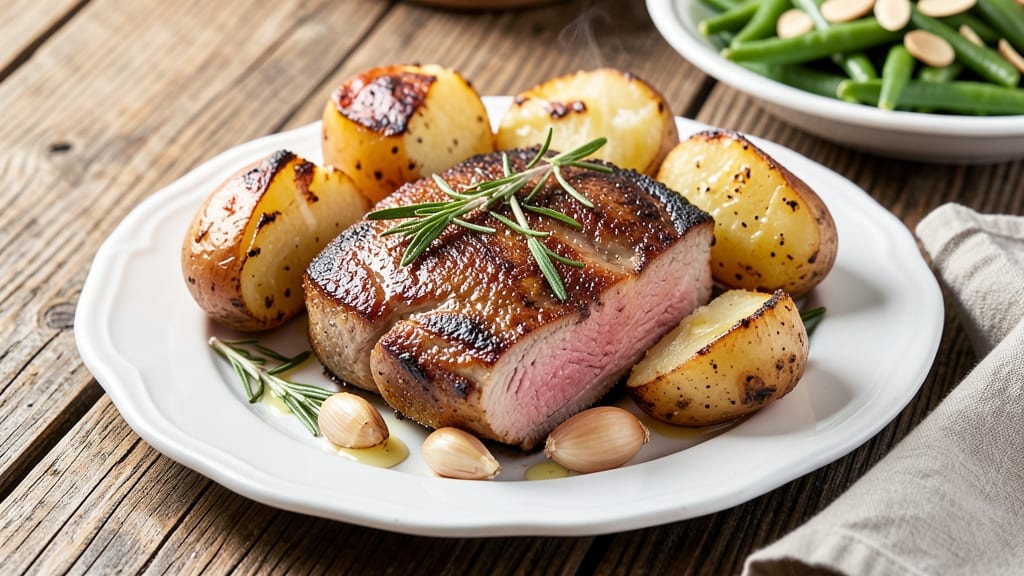 Baked Pork Steak and Potatoes Recipe: One-Pan Crispy Crust, Fluffy Spuds