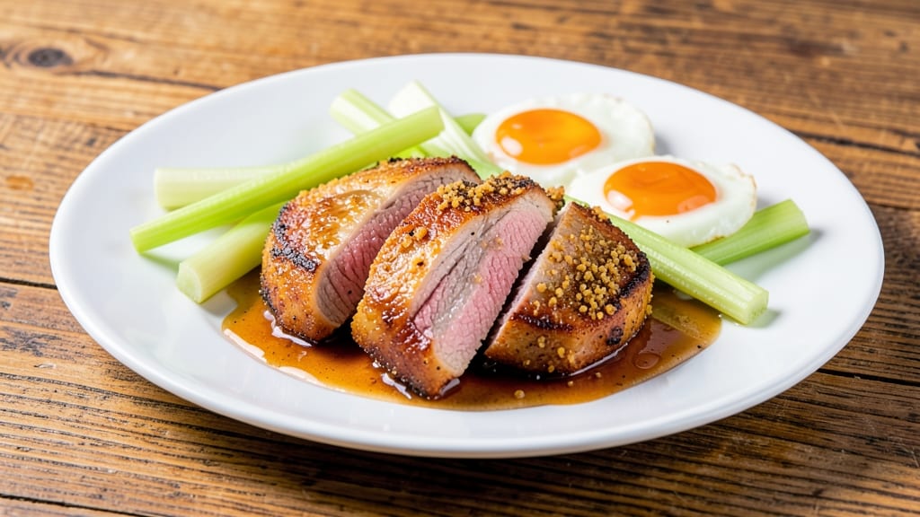 Carrabba's Pork Medallions Recipe: Celery Crown Crunch Over Savory Herb Gravy