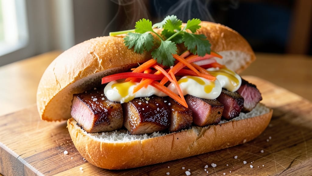 BBQ Pork Banh Mi Sandwich Recipe: Vietnamese-Inspired Crunch and Smoky Depth