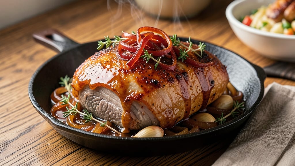 Beer-Braised Pork Roast Recipe: Malty Crust and Juicy Pink Hearts