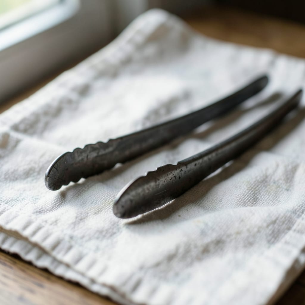 The metal tongs
