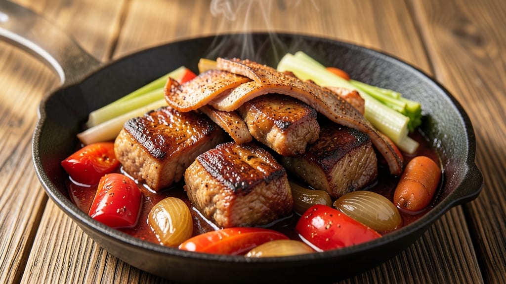 Authentic Pork Goulash Recipe: Paprika-Rich Stew With Hearty Celery Crown Topping