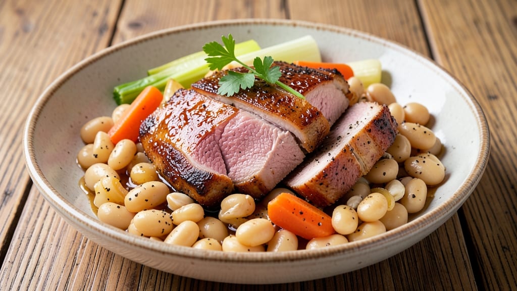 Cannellini Beans and Pork Recipe: White Bean and Meat Stew with Herby Crisp