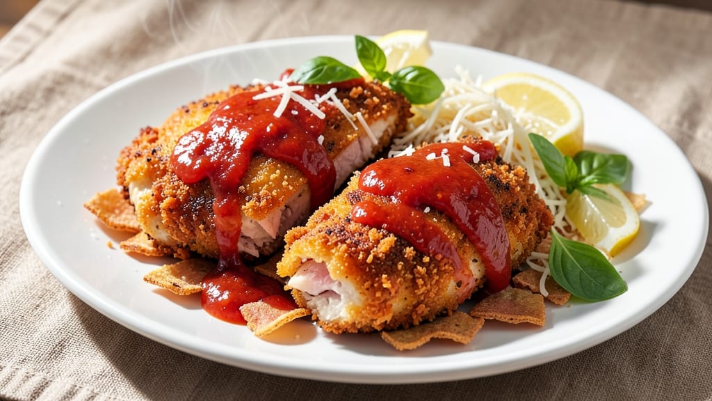 Chicken Parmesan With Pork Rinds Recipe: Crispy Crunch Topping Without the Breadcrumbs