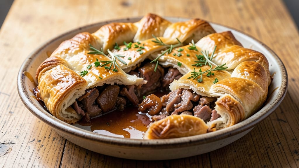 Beef and Pork Meat Pie Recipe: Flaky Pastry Hugs Savory Fillings