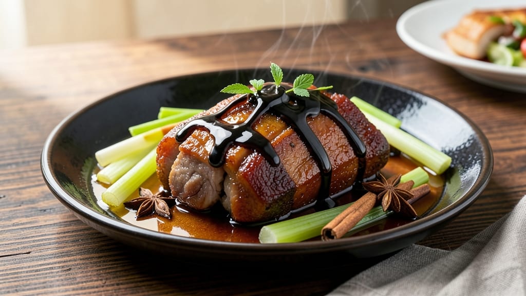 Braised Pork Hock Chinese Recipe: Deep Umami Richness With Celery Crown Crunch
