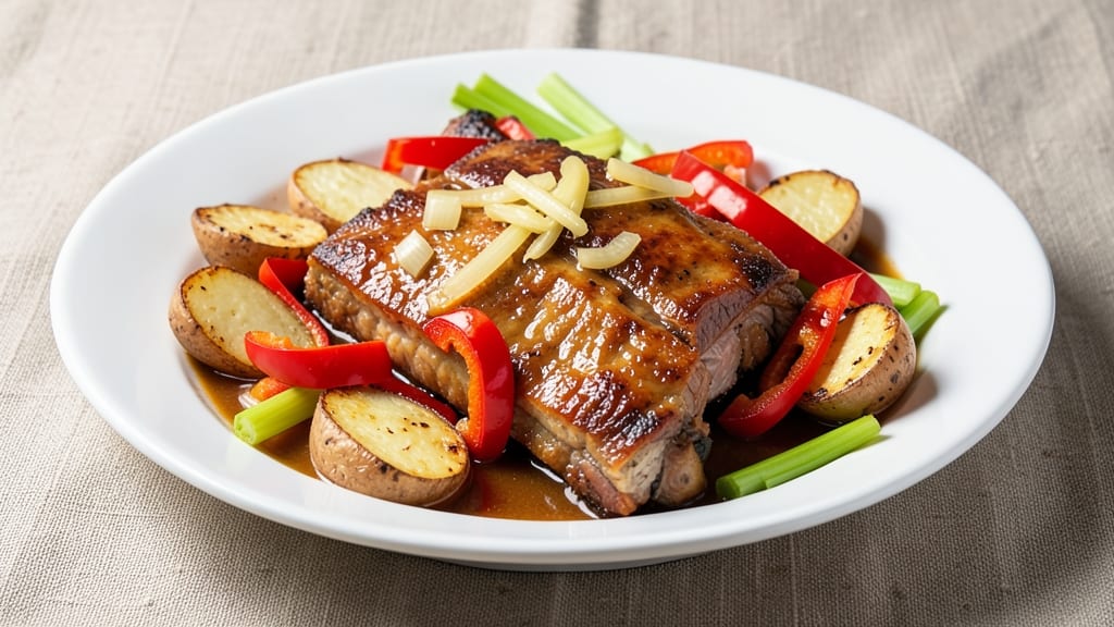 Kalderetang Baboy Recipe Filipino Pork Ribs Caldereta: Pork Ribs Braised in Tangy Tomato-Celery Gravy