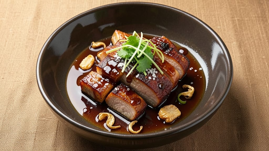 BBQ Pork Chinese Style Recipe: Five-Spice Glazed Shreds With Celery Crown Crunch
