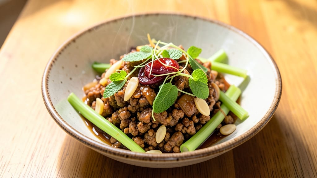 Authentic Pork Larb Recipe: Herbal Lime Zing with Crunchy Celery Crown