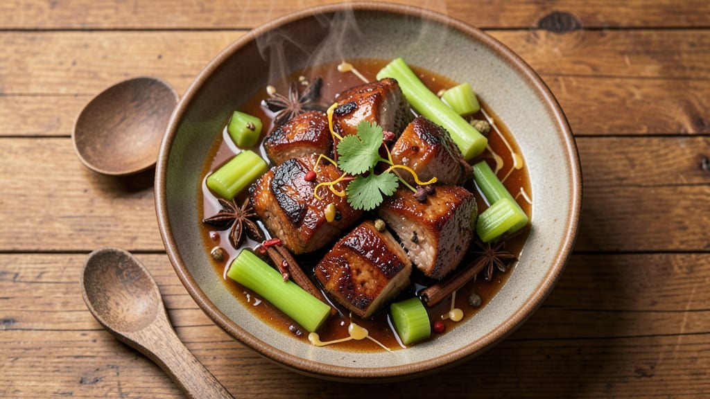 Pork Clay Pot Recipe: One-Pan Smoky Sweetness With Celery Crown Crunch