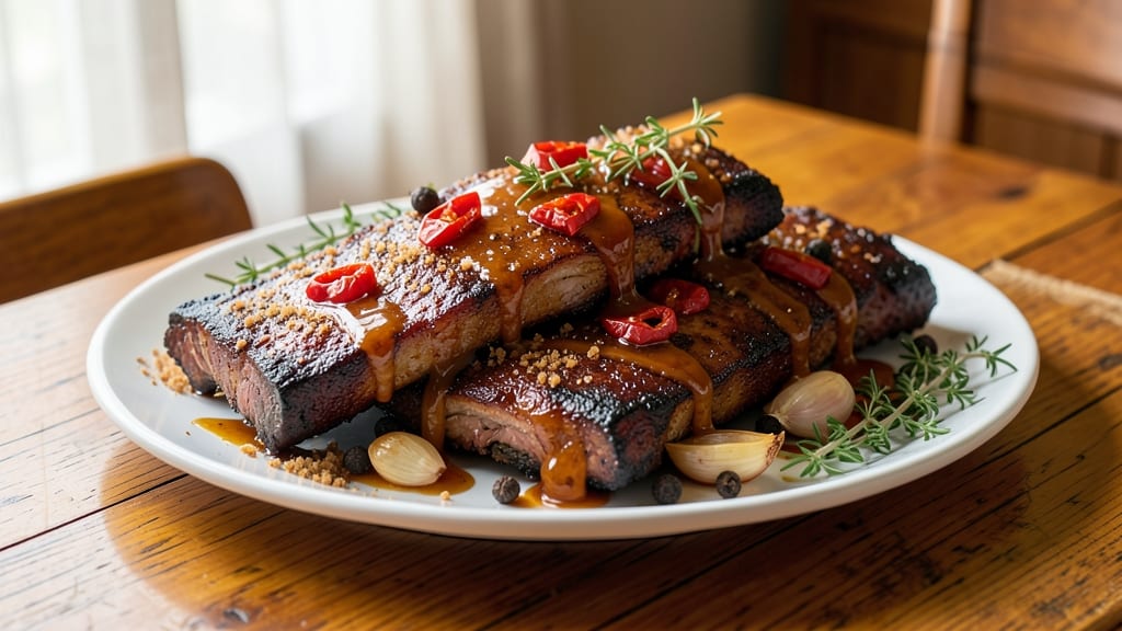 Caribbean Pork Ribs Recipe: Jerk-Spiced Crunch Over Sweet Pineapple Slices