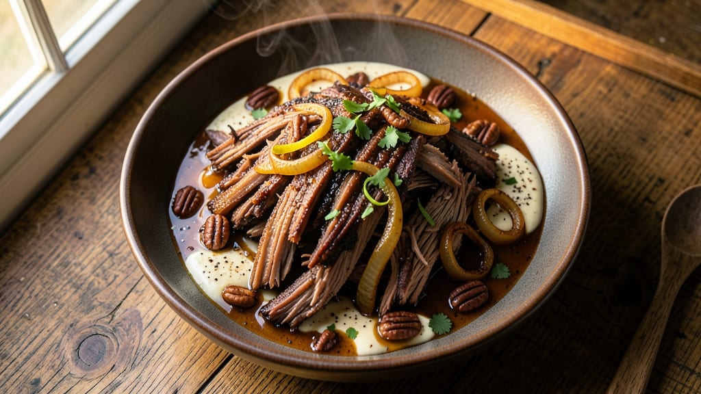Bobby Flay's Slow Cooker Pulled Pork Recipe: Smoky Sweet Crunch Over Melting Shreds