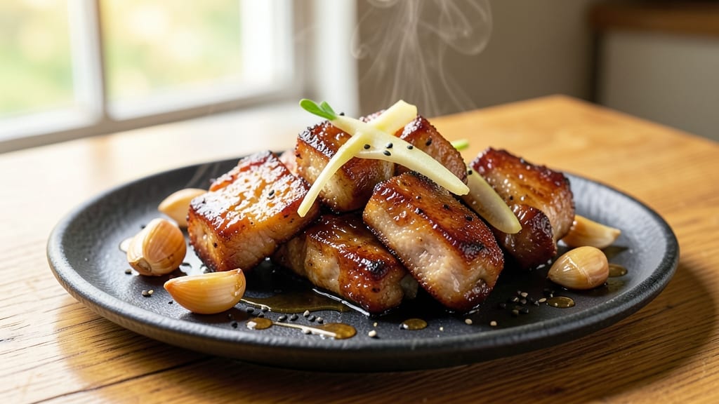 Chinese Pork Rib Tips Recipe: Smoky-Sweet Glaze with Celery Crown Crunch